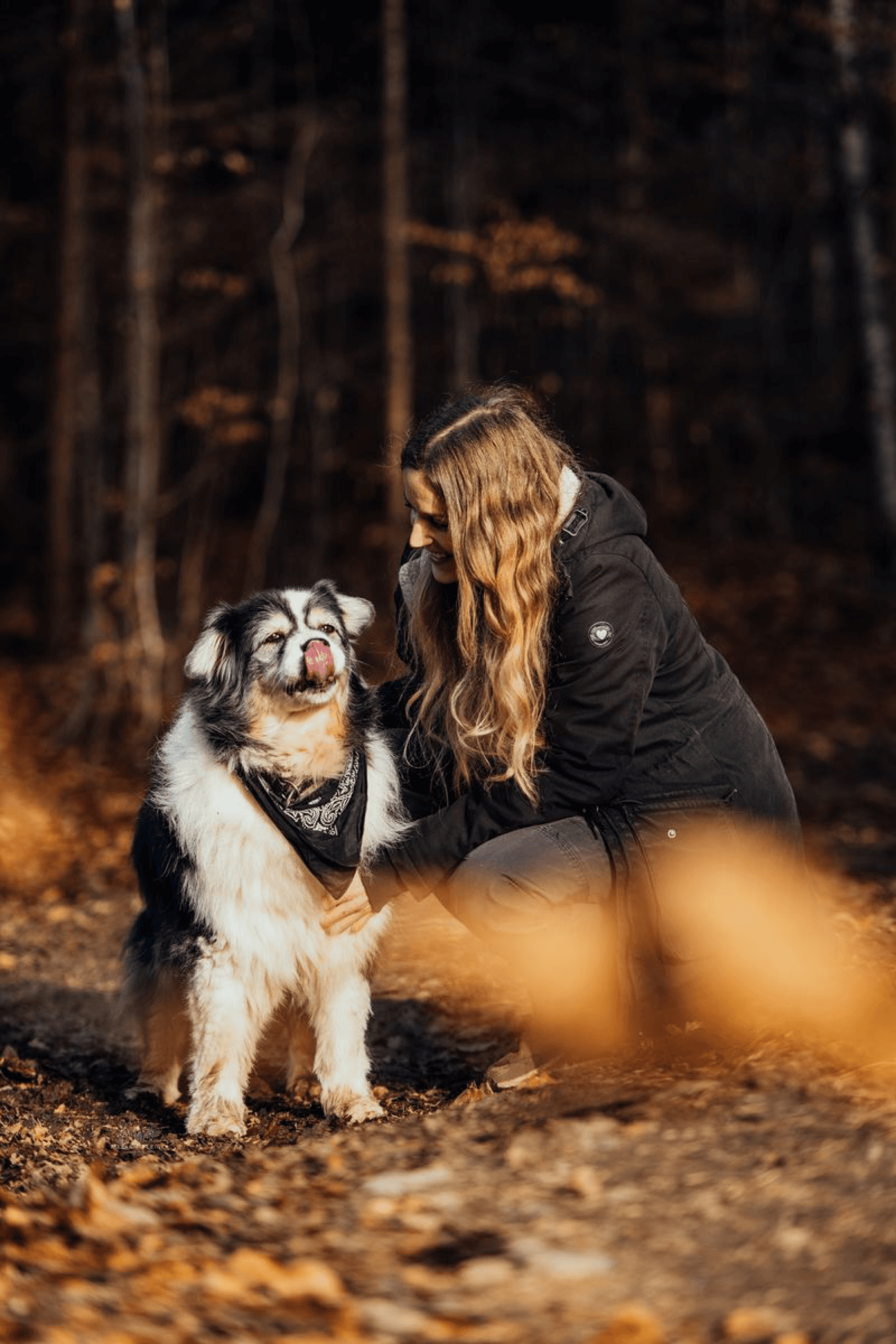 Gemeinsame Momente im Wald